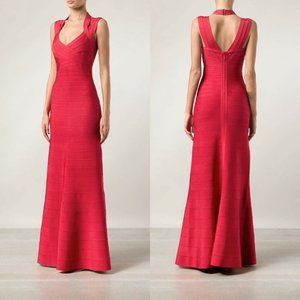 Herve Leger | Selene Bandage Maxi Dress | Lipstick Red